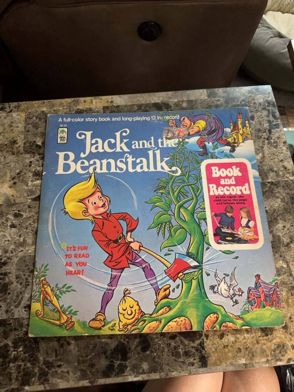 PETER PAN RECORDS JACK AND THE BEANSTALK BOOK AND RECORD 1971
